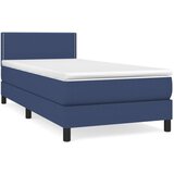 Maison Chic Box spring postelja - Vzmetna postelja z vzmetnico moder 80x200 cm blago SL12761, (21884626) Cene