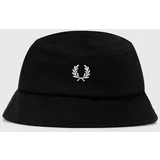 Fred Perry Pamučni šešir Pique Bucket Hat boja: crna, pamučni, HW6730.843