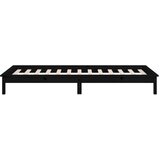  LED okvir kreveta crni 75 x 190 cm mali od masivnog drva | shoptok.hr