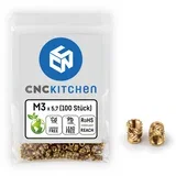 Threaded Inserts M3 Standard, M3 x 5.7 (100 pcs)