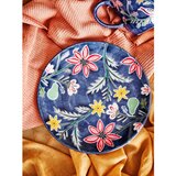 Bloomingville Temno modri desertni krožniki v kompletu 4 ks iz kamenine ø 20,5 cm Meredith – | Shoptok.si
