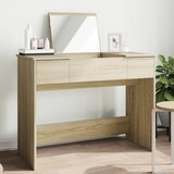 vidaXL Toaletna mizica z ogledalom sonoma hrast 100x45x76 cm Cene
