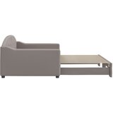  Dnevni krevet na razvlačenje smeđesivi 100 x 200 cm od tkanine | shoptok.hr