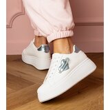 Gemre White sneakers with a blue heart and rhinestones Lerisol | Shoptok.si