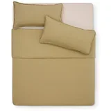 Žuta /zelena posteljina za bračni krevet/za produženi krevet od pamučnog perkala 260x240 cm Sifinia –