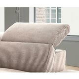 Pure Home Lifestyle SEDEŽNA GARNITURA, rebrasti žamet rjavosiva | Shoptok.si