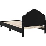  Otroški posteljni okvir z vznožjem Črna 80 x 200 cm Žamet, (5000104660) | Shoptok.si