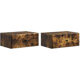  Stenski nočni omarici 2 pcs Dimljen hrast 49 x 34,5 x 20 cm, (5000209571) | Shoptok.si