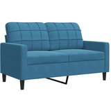 vidaXL Kavč dvosed moder 120 cm žamet, (21255974) Cene