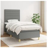  Krevet s oprugama i madracem tamnosivi 90x200 cm od tkanine | shoptok.hr