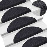  Prostirke za stepenice, samoljepljive, 10 kom, 56x17x3 cm, crne, poluokrugle | Eponuda.com