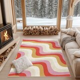 Mila Home Rumena/rožnata pralna preproga 80x150 cm Creamy Raspberry Swirl – | Shoptok.si