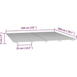  Okvir za krevet bijeli 160x200 cm od masivne borovine | shoptok.hr