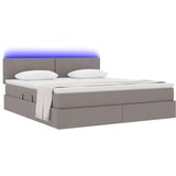  LED krevet za pohranu s madracem Sivosmeđa 180 x 200 cm Tkanina | shoptok.hr