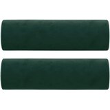  Ukrasni jastuci 2 kom tamnozeleni Ø 15 x 50 cm baršunasti | shoptok.hr
