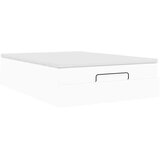 vidaXL Otomanski posteljni okvir z vzmetnico bel 140x200 cm um. usnje | Shoptok.si