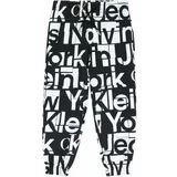 Calvin Klein Jeans Hlače 'GRID' črna / bela