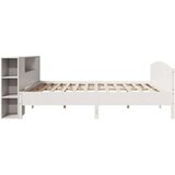 vidaXL Knjižna postelja brez vzmetnice bela 180x200 cm trdna borovina | Shoptok.si