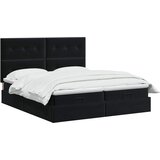  Krevet od pjene s madracem i LED-om Crna 160 x 200 cm Baršun | shoptok.hr