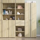 vidaXL Visoka komoda boja hrasta 50x42,5x185 cm od konstruiranog drva Cijene