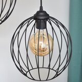  LED luster na sajli MERCURE 3xE27/15W/230V, prečnika 50 cm, crne boje | Eponuda.com