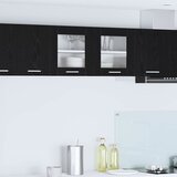  Viseći ormarić Crni hrast i bijela 80 x 31 x 40 cm | shoptok.hr