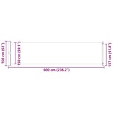 Uvlačiva bočna tenda za terasu 600 x 160 cm krem | shoptok.hr
