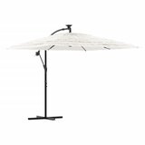  Vrtni suncobran s čeličnom šipkom bijeli 246x246x230 cm | Eponuda.com