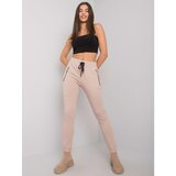 Fashion Hunters Light beige sweatpants with pockets from Shadia | shoptok.hr