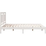  Dugi okvir kreveta bez madraca bijeli 160 x 220 cm masivno drvo | shoptok.hr