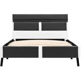  Okvir za krevet od umjetne kože s LED svjetlom sivi 90 x 200 cm | shoptok.hr