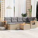 vidaXL 7-dijelni set vrtnih sofa od poliratana s jastucima bež | shoptok.hr