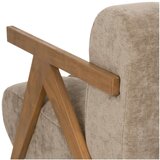 Ixia Rjav fotelj iz šenilje Birch – | Shoptok.si