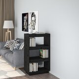  The Living Store Knjižna omara / pregrada črna 60x35x103 cm trdna borovina - Knjižna Omara, (21431473) Cene