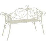  Vrtna klupa 2-Broj sjedala 130 x 47 x 90 cm Čelik Antič White | shoptok.hr