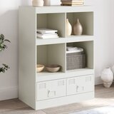  The Living Store Visoka omarica bela 67x39x95 cm jeklo - Visoka Omarica, (21457027) Cene