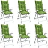 vidaXL Blazina za stol 6 kosov melanž zelena 120x50x7 cm blago | Shoptok.si