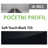 AGT profil Zidni MDF Početni LB-3821-A Soft Touch Black (723) 2800x121x18mm ( 026-105 ) Cene