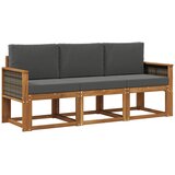vidaXL Zunanja garnitura za sedenje 3 pcs Naravna in antracitna, (5000282551) | Shoptok.si