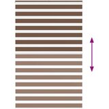 Zebra zavjesa Smeđa 150x230 cm Širina tkanine 145,9 cm Poliester | Shoptok.si