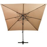  Konzolni vrtni suncobran s dvostrukim vrhom 300x300 cm taupe | Eponuda.ba
