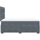  Krevet box spring s madracem tamnosivi 120 x 190 cm baršun | shoptok.hr