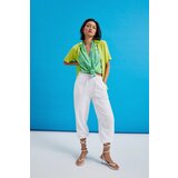 Marisse Women's Trousers L-Sp-4323 White Cene
