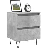  Noćni ormarić siva boja betona 40x35x50 cm konstruirano drvo | shoptok.hr