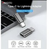 Yesido OTG adapter (GS22) Type-C do Lightning aluminijska legura 480 Mbps - Sivi | shoptok.hr