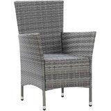  9-dijelni vrtni blagovaonski set od poliratana s jastucima sivi Siva Dužina stola 190 cm | shoptok.hr