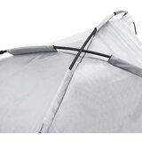 vidaXL Dvignjena postelja za pse s snemljivo streho srebrna siva M jeklo | Shoptok.si