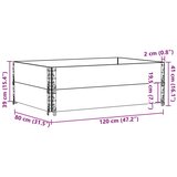  Okviri za palete 2 kom crni 120 x 80 cm od masivne borovine | shoptok.hr