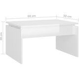  Stolić za kavu visoki sjaj bijeli 68x50x38 cm konstruirano drvo | shoptok.hr