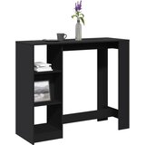  Barski stol s policom crni 124x46x103,5 cm konstruirano drvo | Eponuda.ba